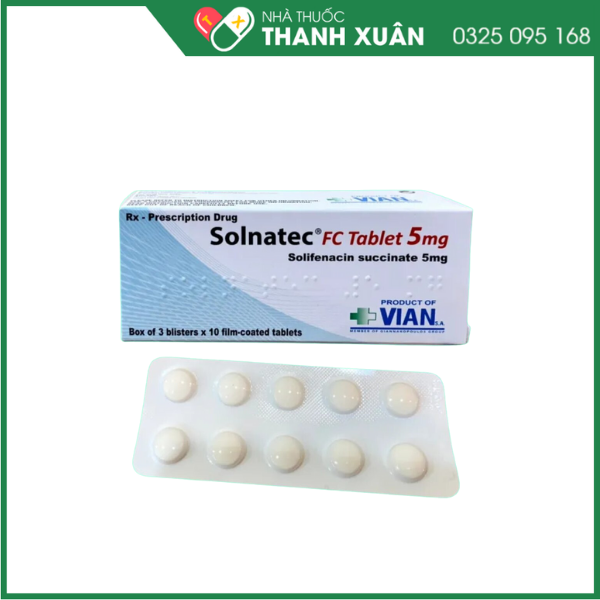 Solnatec FC Tablet 5mg điều trị bàng quang tăng hoạt